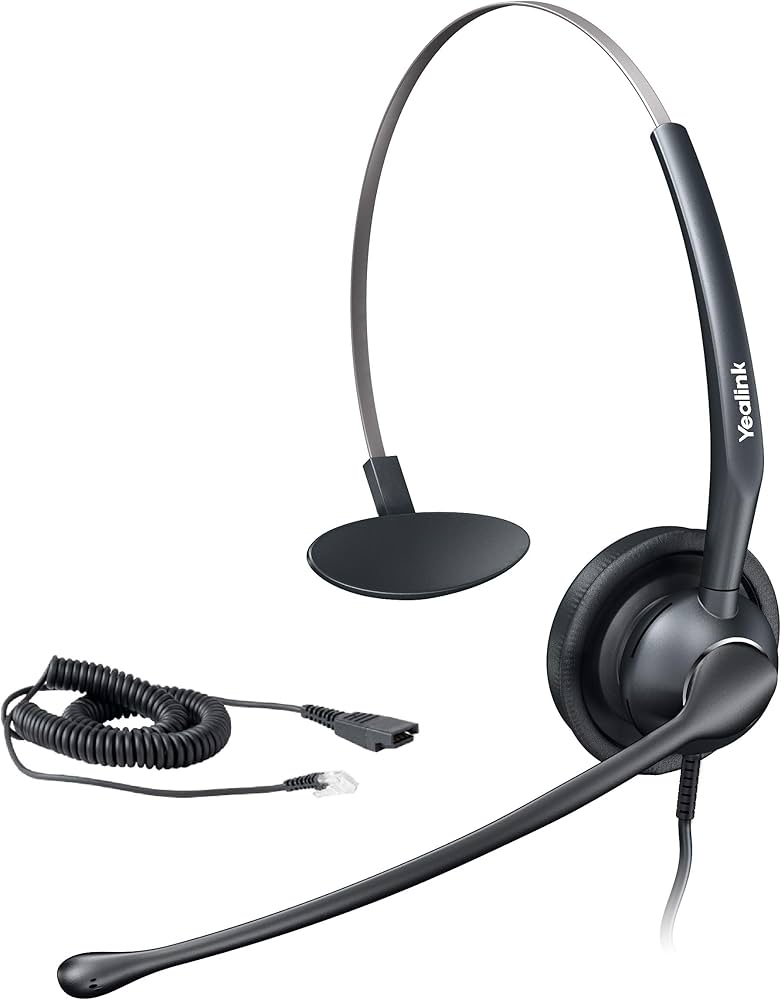 אוזניות חוטיות Yealink YHS34 Mono Headset