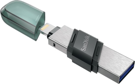 זיכרון נייד למכשירי אפל SanDisk 128GB iXpand Flip SDIX90N-128G-GN6NE