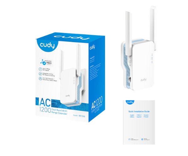 מגדיל טווח Cudy AC1200 Dual-Band Wi-Fi RE1200-IL