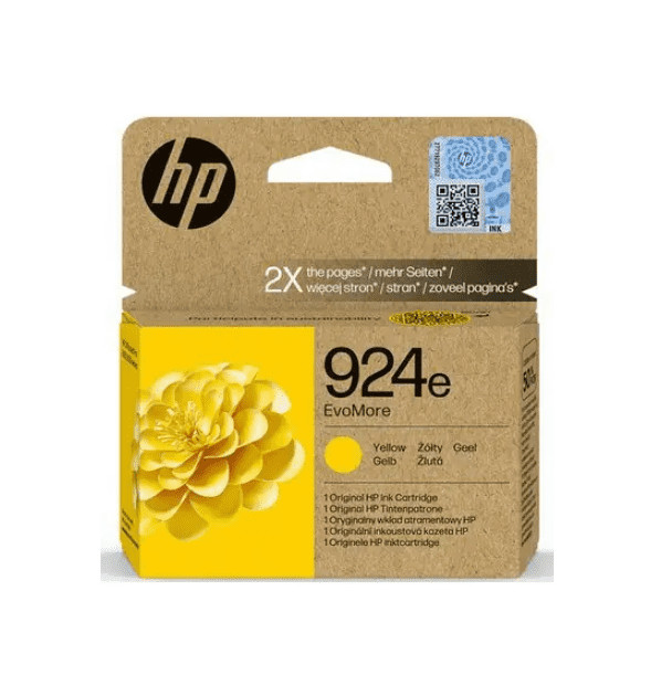 ראש דיו צהוב מקורי HP No 924e 4K0U9NE