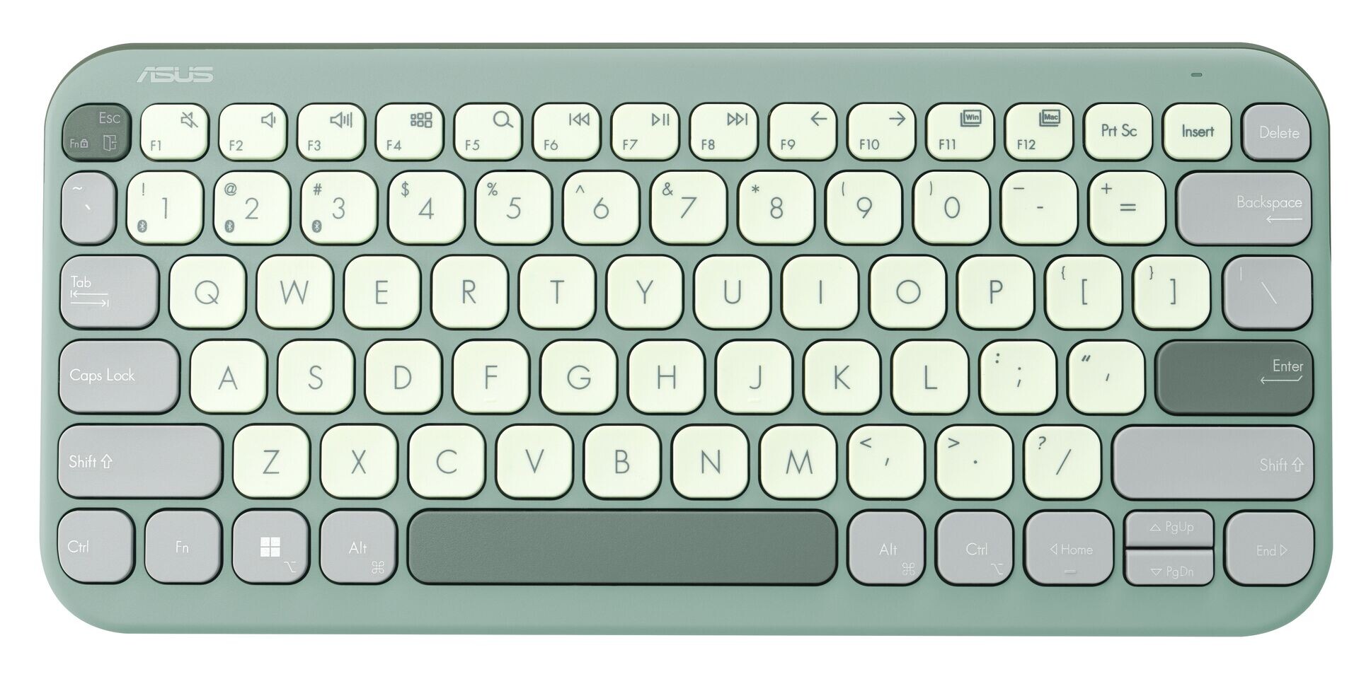 מקלדת אלחוטית ASUS Marshmallow Keyboard KW100 BT Green Tea 90XB0880-BKB0Q0 - ירוק