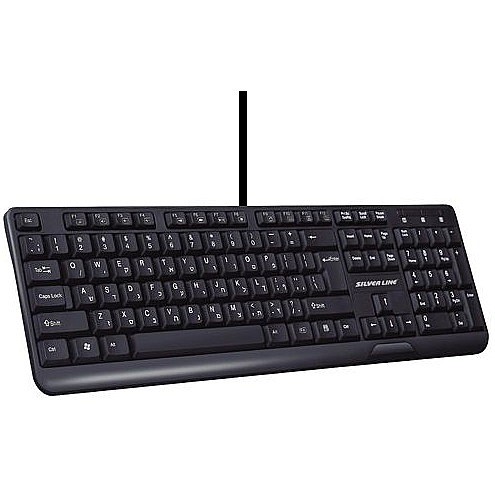 מקלדת עברית+אנגלית Silver Line KB-889HE