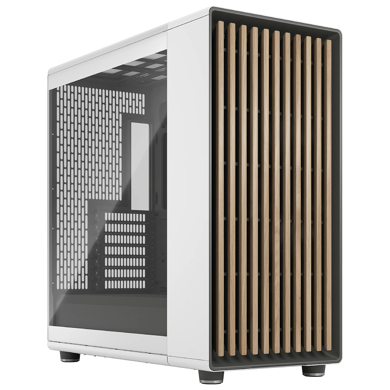 fractal design north xl chalk white tg clear