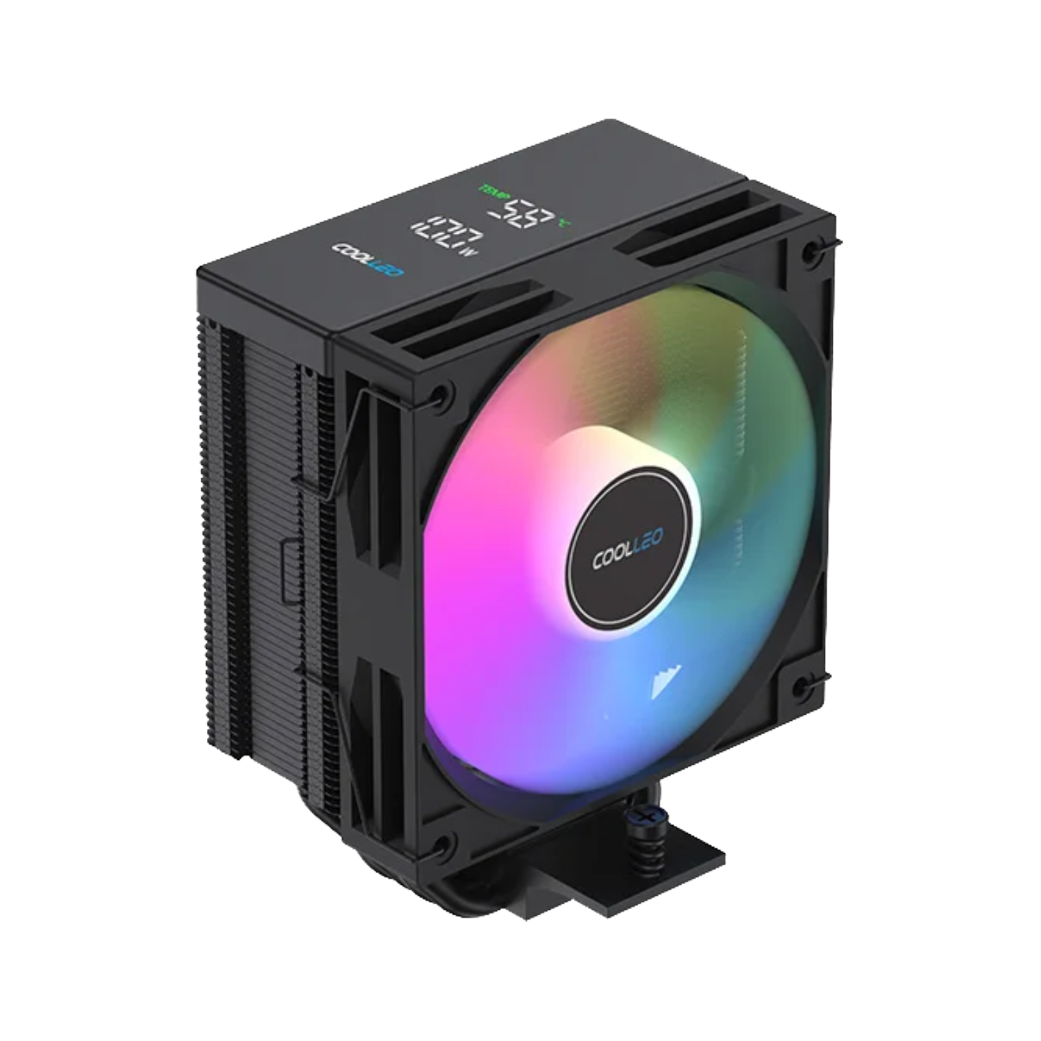 coolleo b40 dig bk argb 220w black cpu cooler