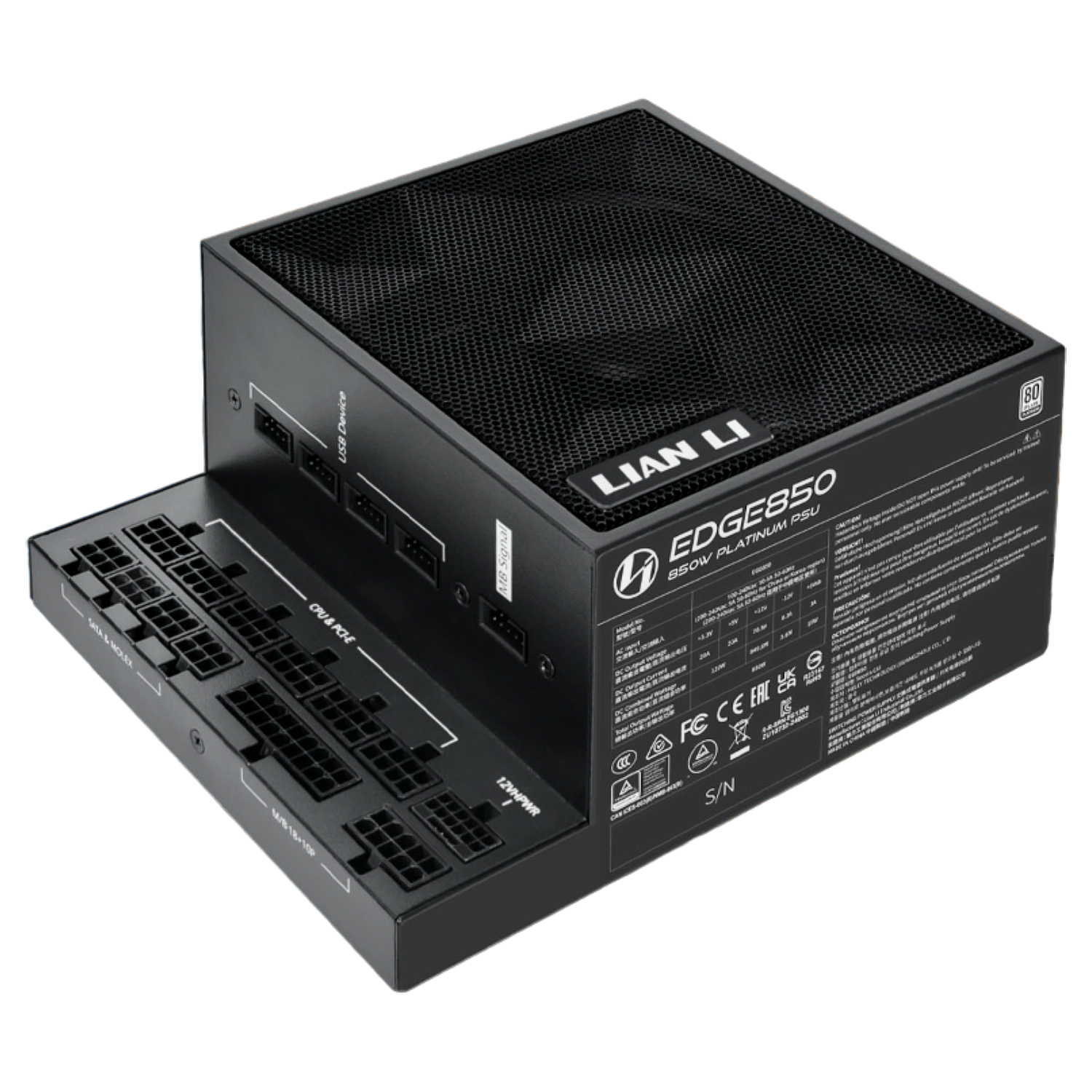 lian-li edge 850w platinum psu black