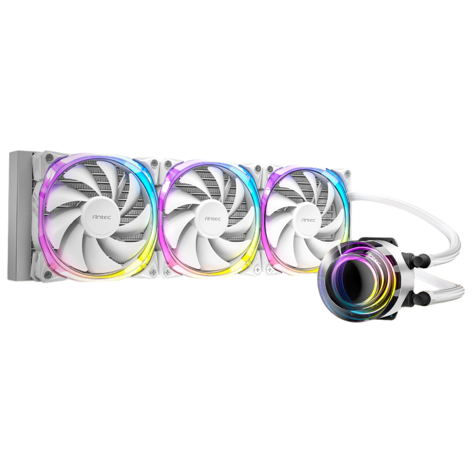 antec vortex 360 argb liquid cooler white