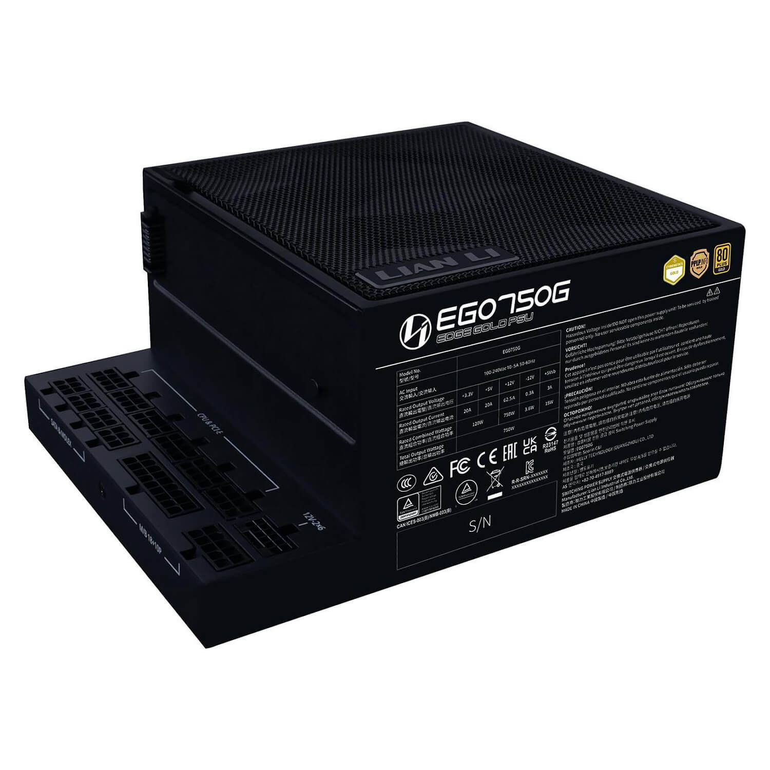 ספק כוח lian-li edge 750w gold black