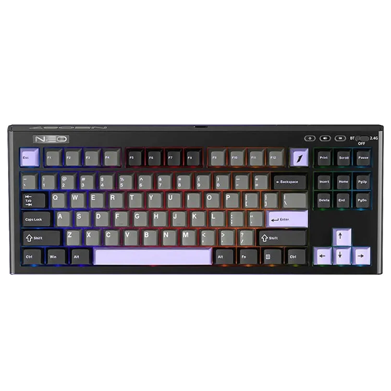 מקלדת גיימינג מכאנית 1stplayer neo87 rgb midnight vilot