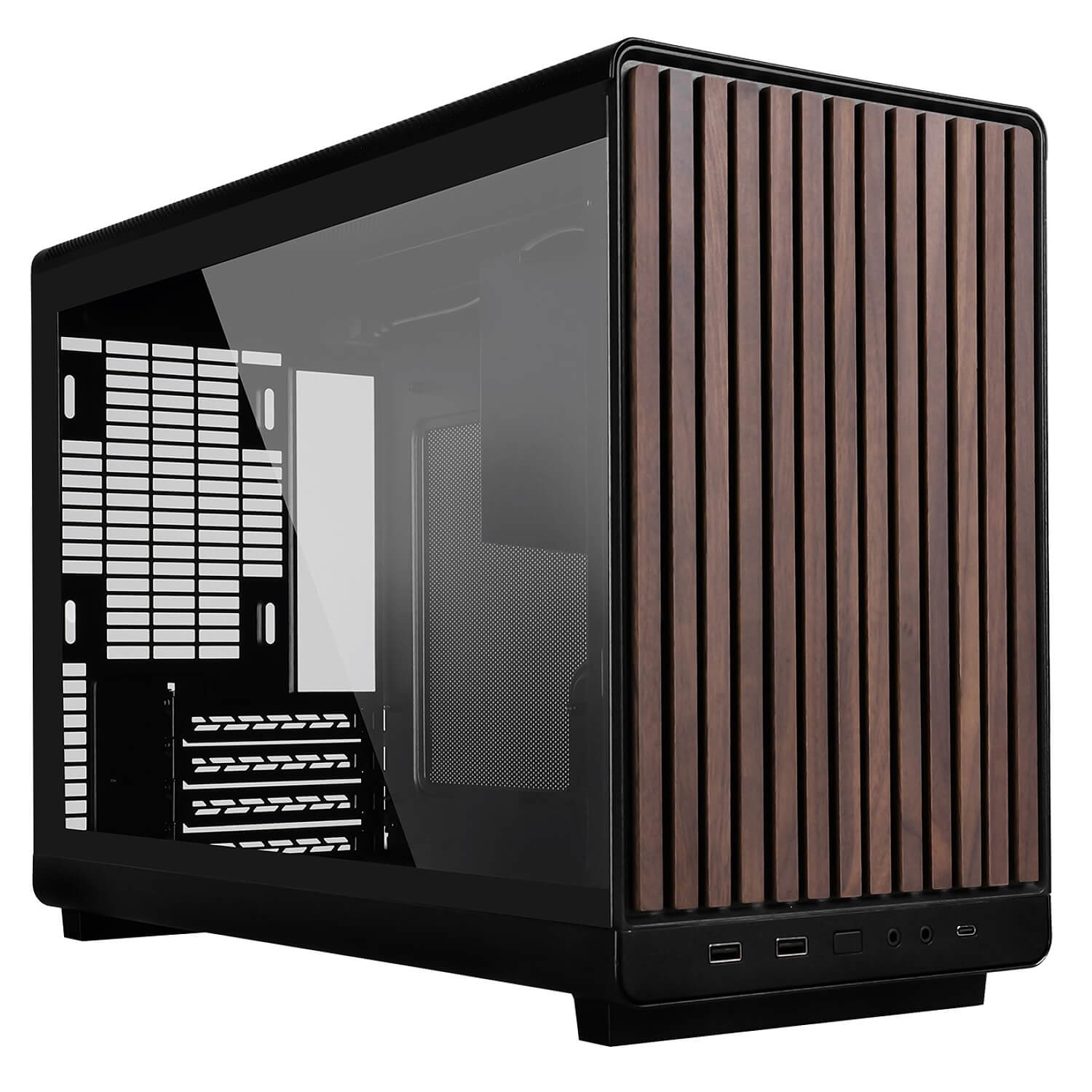 מארז מחשב lian-li a3 wood and glass edition black