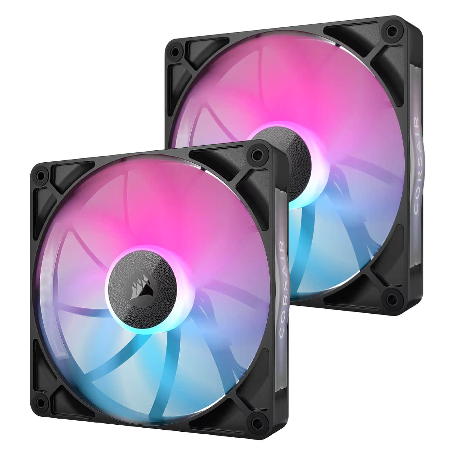corsair icue link rx140 rgb 140mm pwm 2xfans starter kit - black