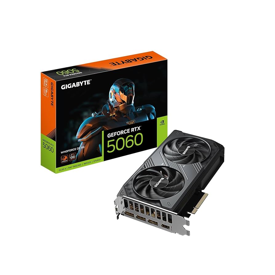 כרטיס מסך Gigabyte RTX 5060 WINDFORCE OC 8G GV-N5060WF2OC-8GD