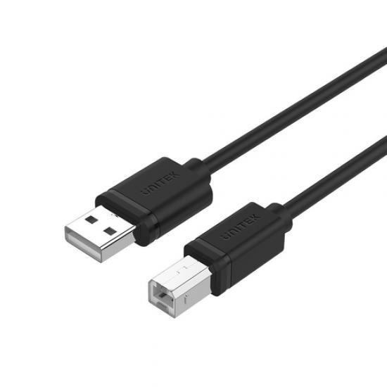 כבל מדפסת Unitek USB2.0 To USB-B 2m Y-C4001GBK
