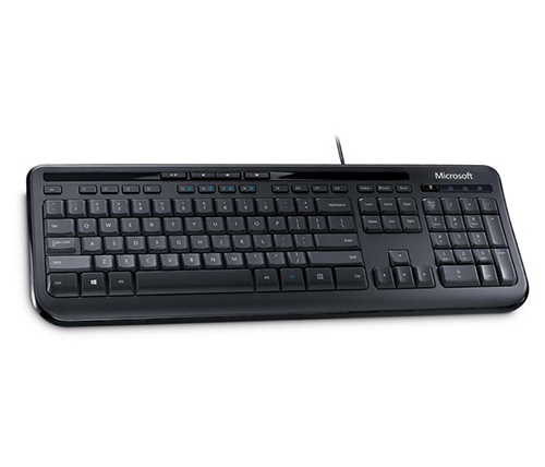 מקלדת חוטית מיקרוסופט Microsoft Wired Desktop 600 Keyboard ANB-00021 - אנגלית בלבד