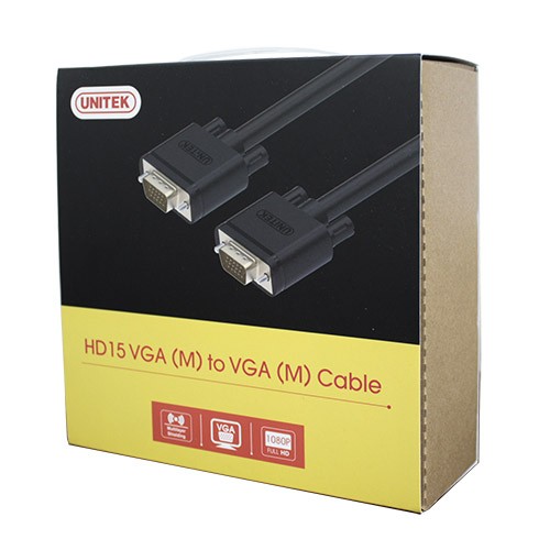כבל מסך UNITEK VGA to VGA 15M M/M Cable Y-C507G