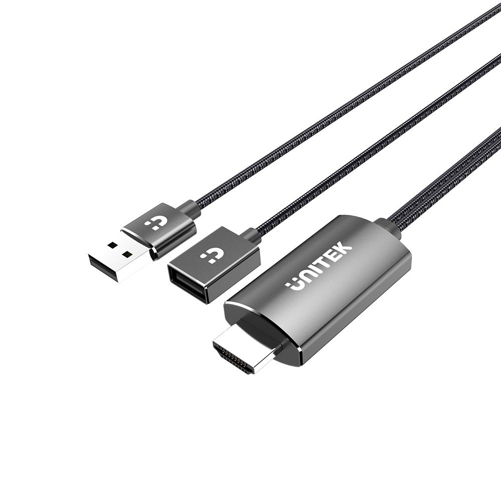 כבל מתאם אקטיבי  UNITEK HDMI to USB M1104A