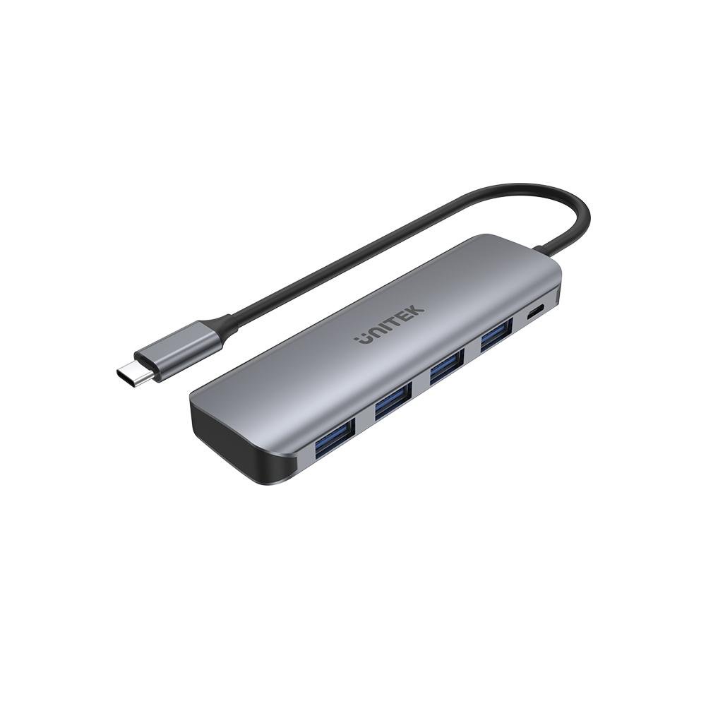 מפצל Unitek uHUB P5+ 5-in-1 USB-C Hub H1107A