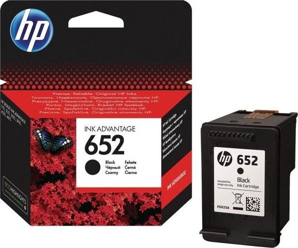 ראש דיו שחור מקורי HP 652 F6V25AE Black