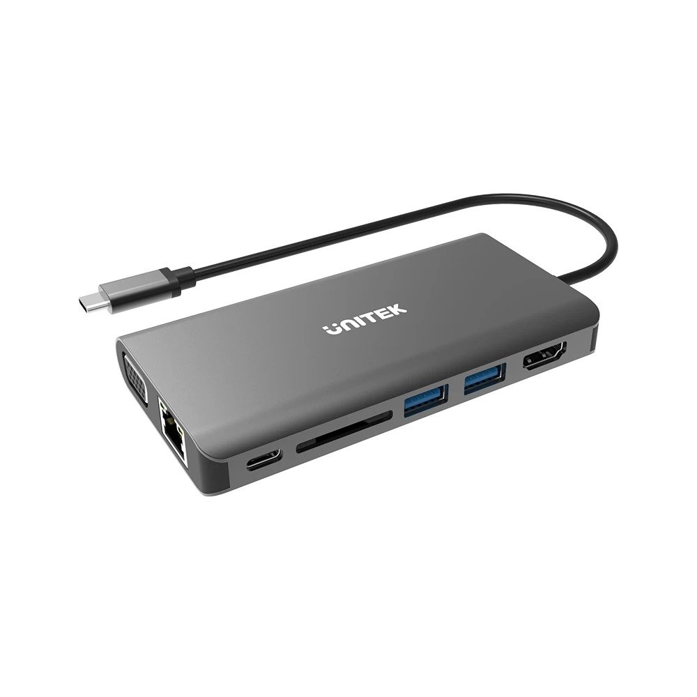 תחנת עגינה UNITEK uHUB N9+ Type-C 9 Ports Hub D1026B